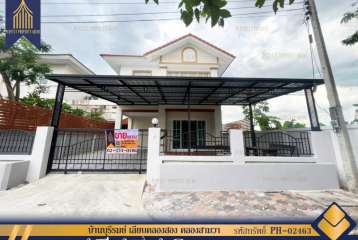 บ้านเดี่ยว หลังมุมใน บุรีรมย์ เลียบคลองสอง 23 คลองสามวา รีโนเวทใหม่