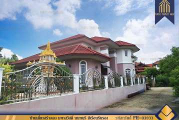 ขาย บ้านเดี่ยวสร้างเอง มหาสวัสดิ์ นนทบุรี 5 ห้องนอน มีเรือนรับรอง สวนน้ำตกบ่อปลาคาร์ฟ