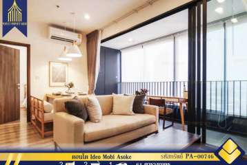 ให้เช่าคอนโด Ideo Mobi Asoke  สองห้องนอนห้องใหม่มากตกเเต่งครบ ทำเลดีใจกลางเมืองใกล้MRT